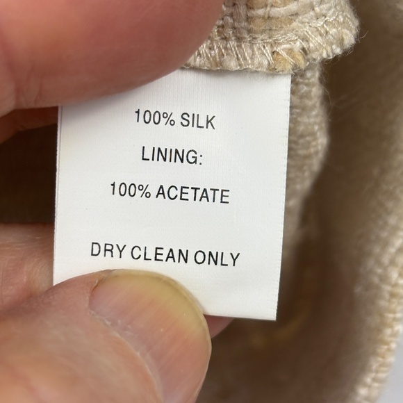 TRINA TURK 100% Raw Silk Kimono Cropped Jacket Sz 6 Drawstring Waist Minimalist - Picture 8 of 12